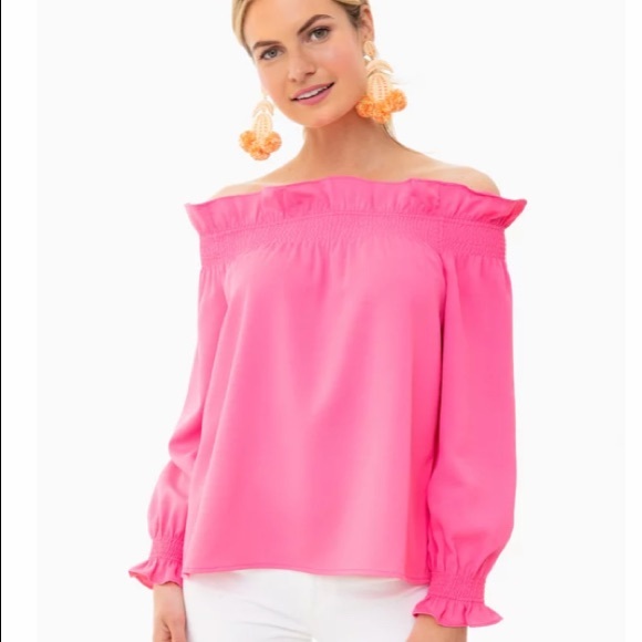 Tuckernuck Tops - Hot Pink Off the Shoulder Marguerite Blouse
TUCKERNUCK